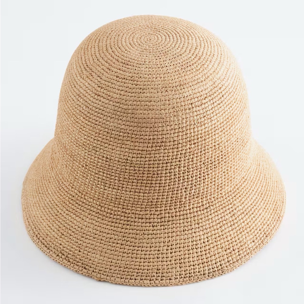 & Other Stories natural tan woven straw sun hat - Picture 3 of 7